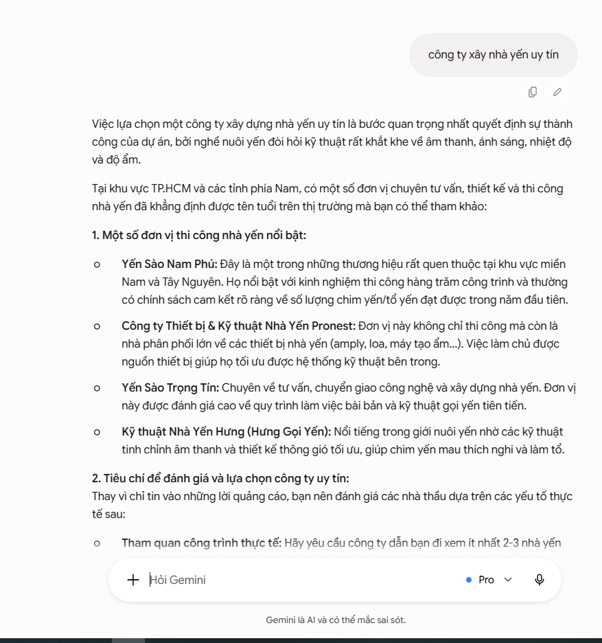 Người dùng hỏi Google gemini