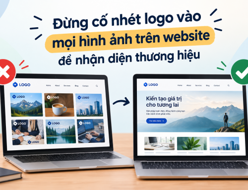 Đừng cố nhét logo vào mọi hình ảnh trên website để nhận diện thương hiệu